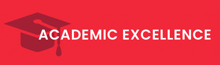 Academic Excellence icon and text in a red box