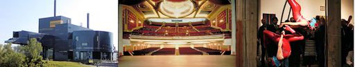 The Guthrie, the Orpheum, and the Brave New Workshop placed next to each other in one image