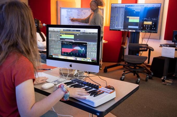 Student in the music production certificate program, Hamline University