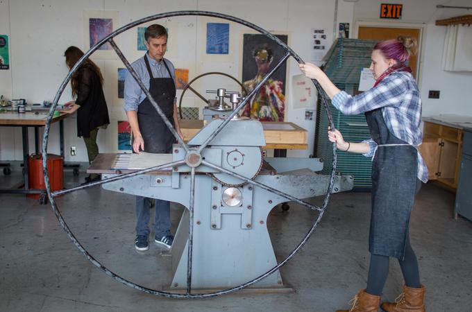 Printmaking in the Studio Arts program at Hamline University