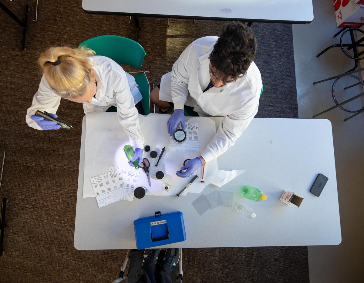 forensics shot from overhead