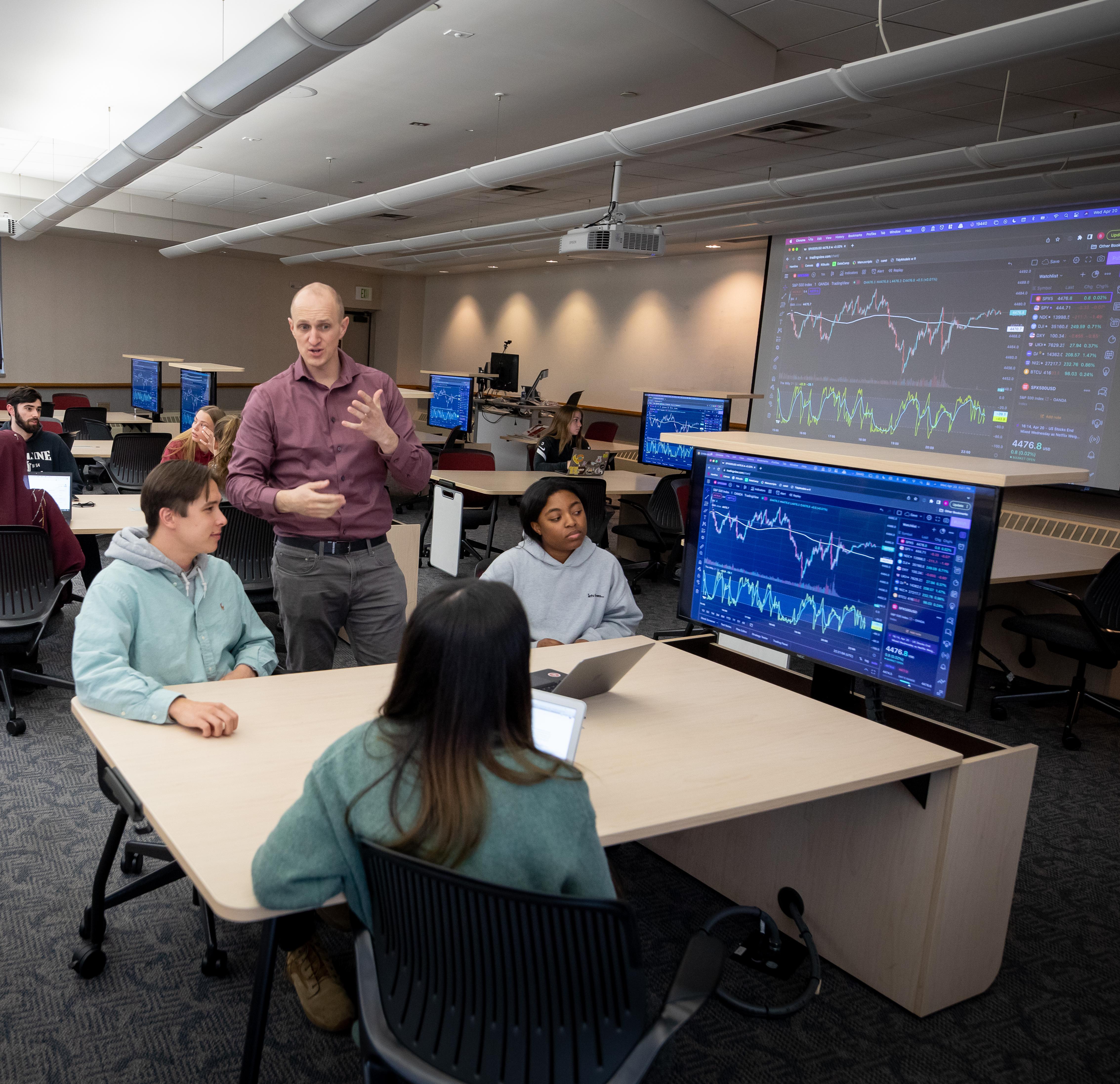 students and professor