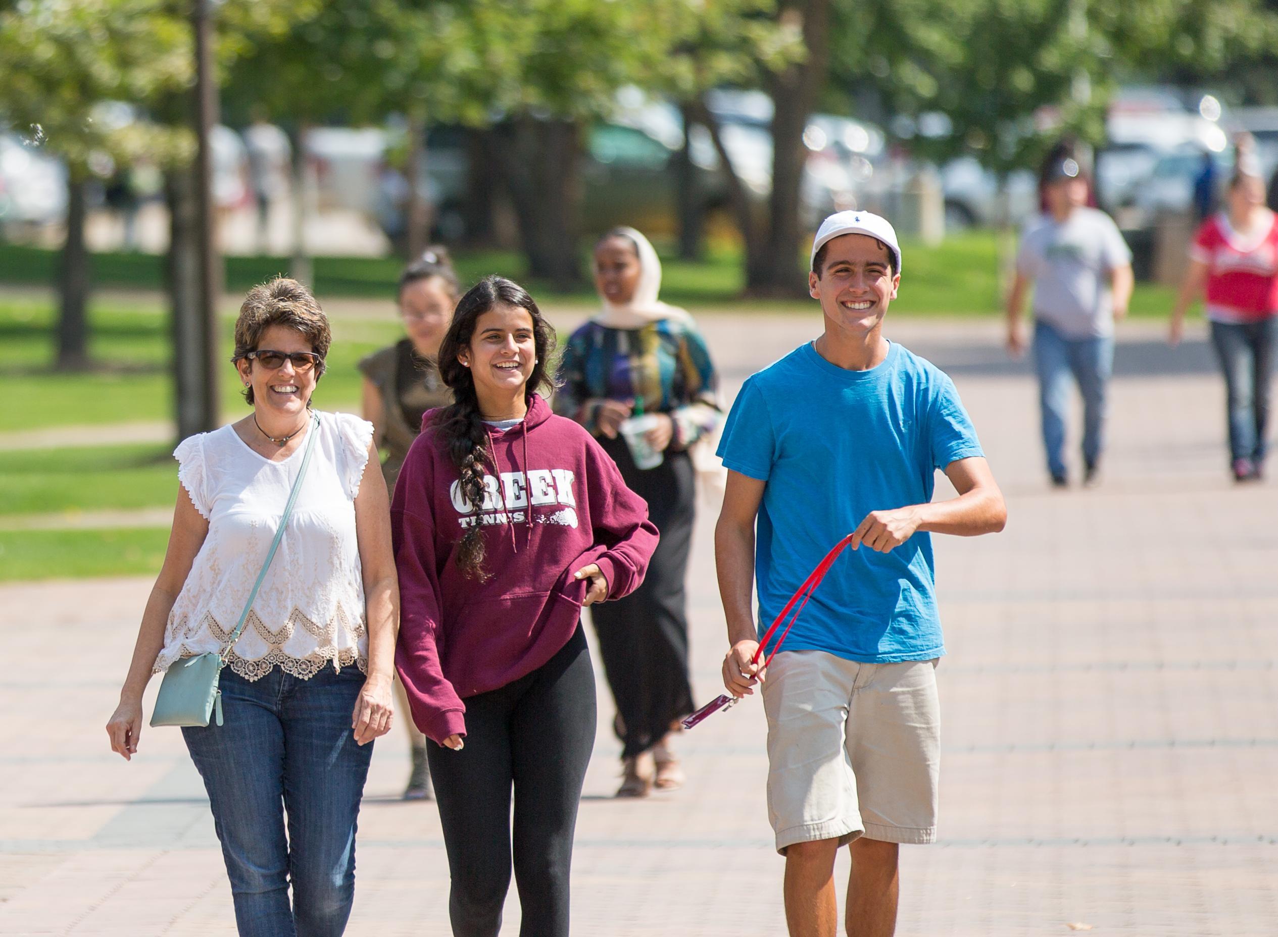 Move-in day, parent with new student