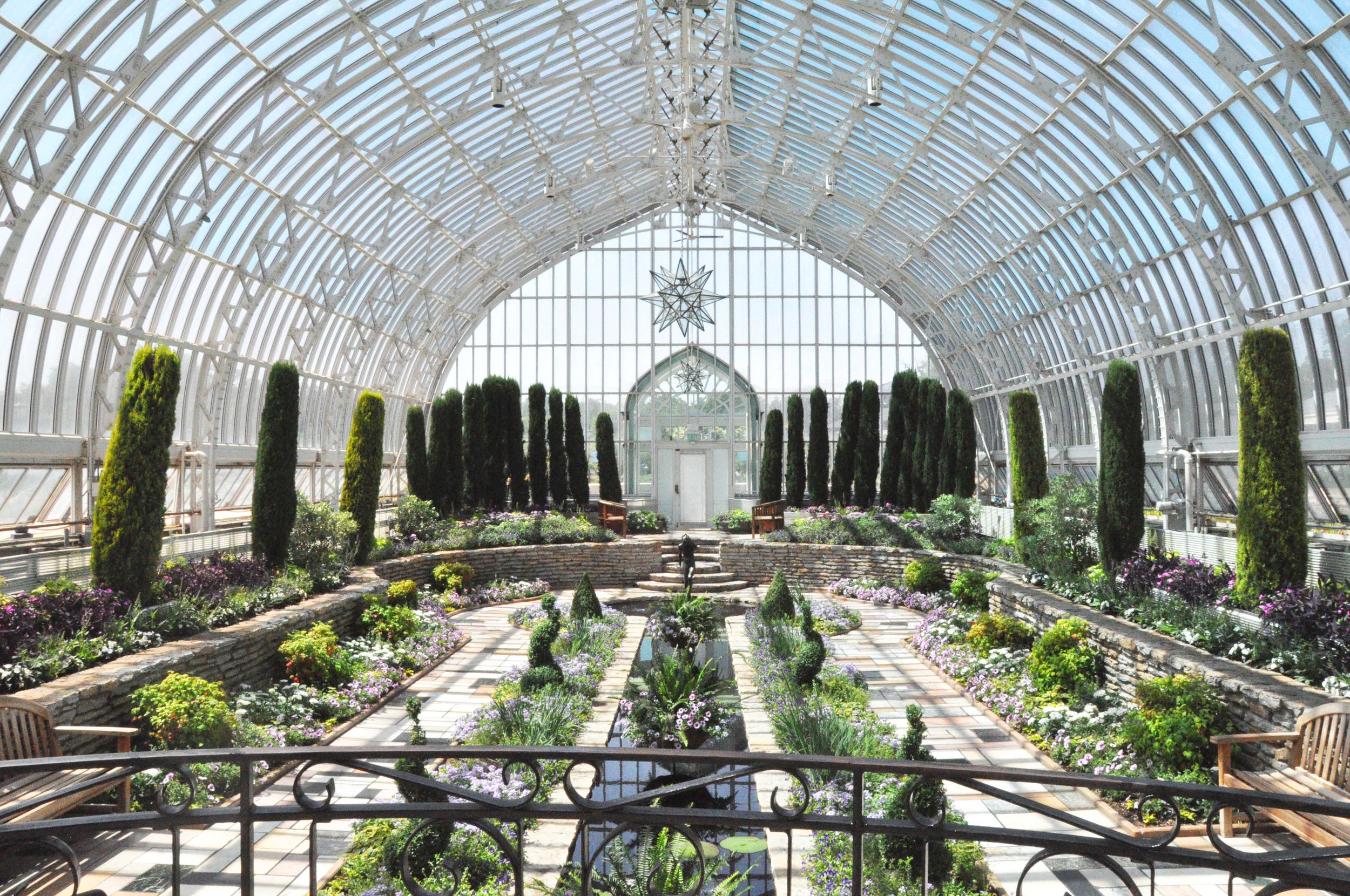 The Sunken Garden inside of Como Conservatory