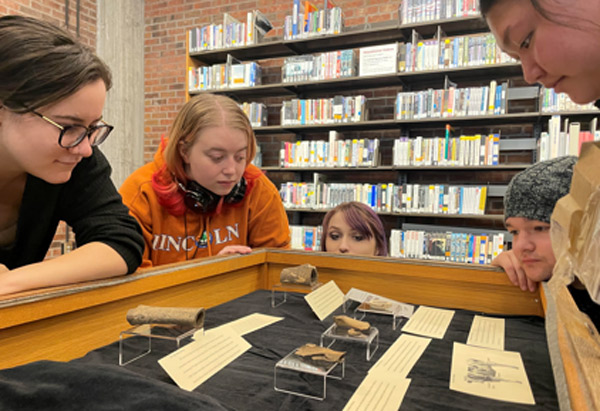 Hamline Archaeology on Display in Bush Library