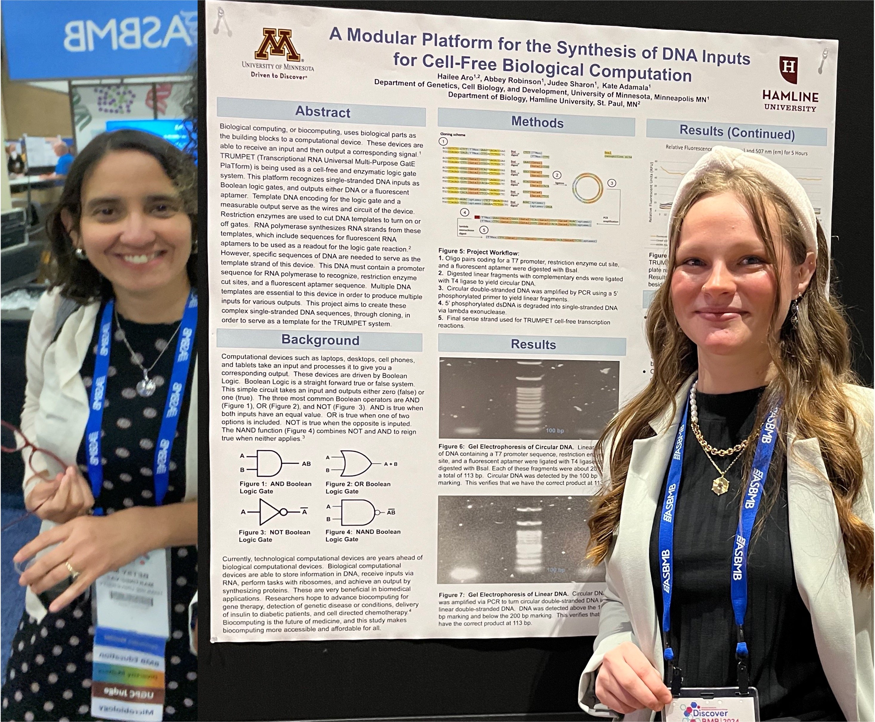 Betsy Martinez-Vaz and Hailee Aro '24 at National Meeting of the American Society of Biochemistry and Molecular Biology (ASBMB)