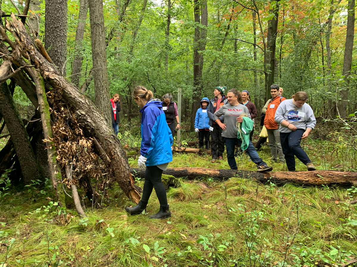 Fort building at the Teacher Field School