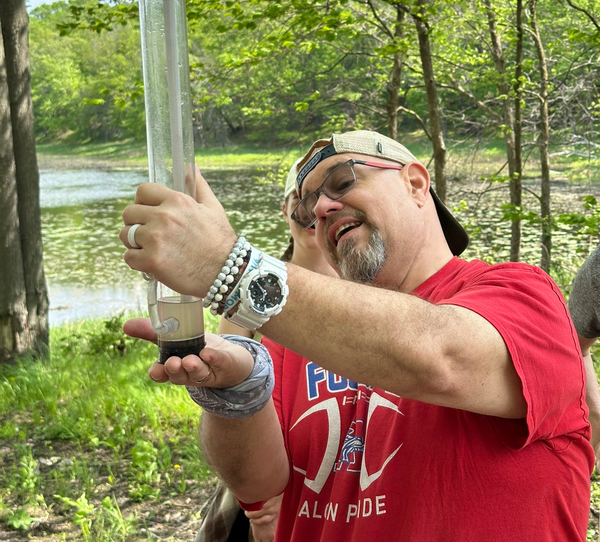 Turbidity cylinder at the Teacher Field School