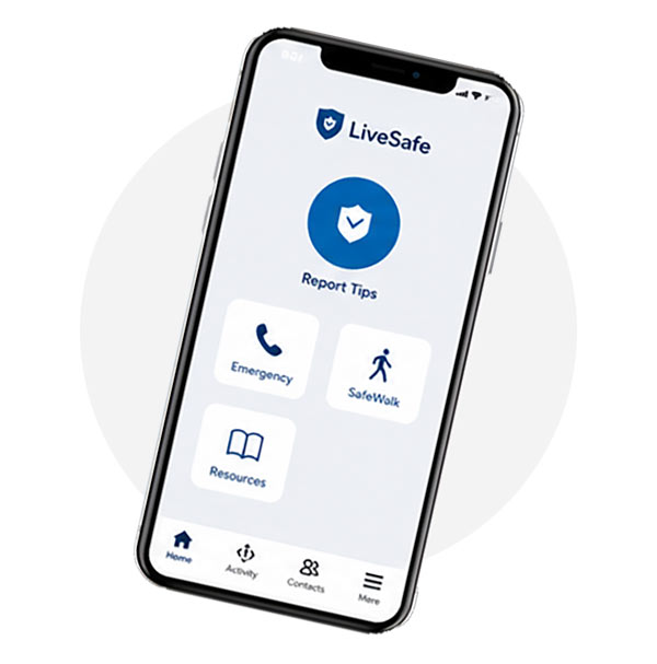 LiveSafe app on phone