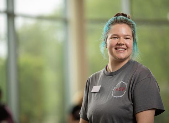 Photo of student Emily Welch in Anderson Center