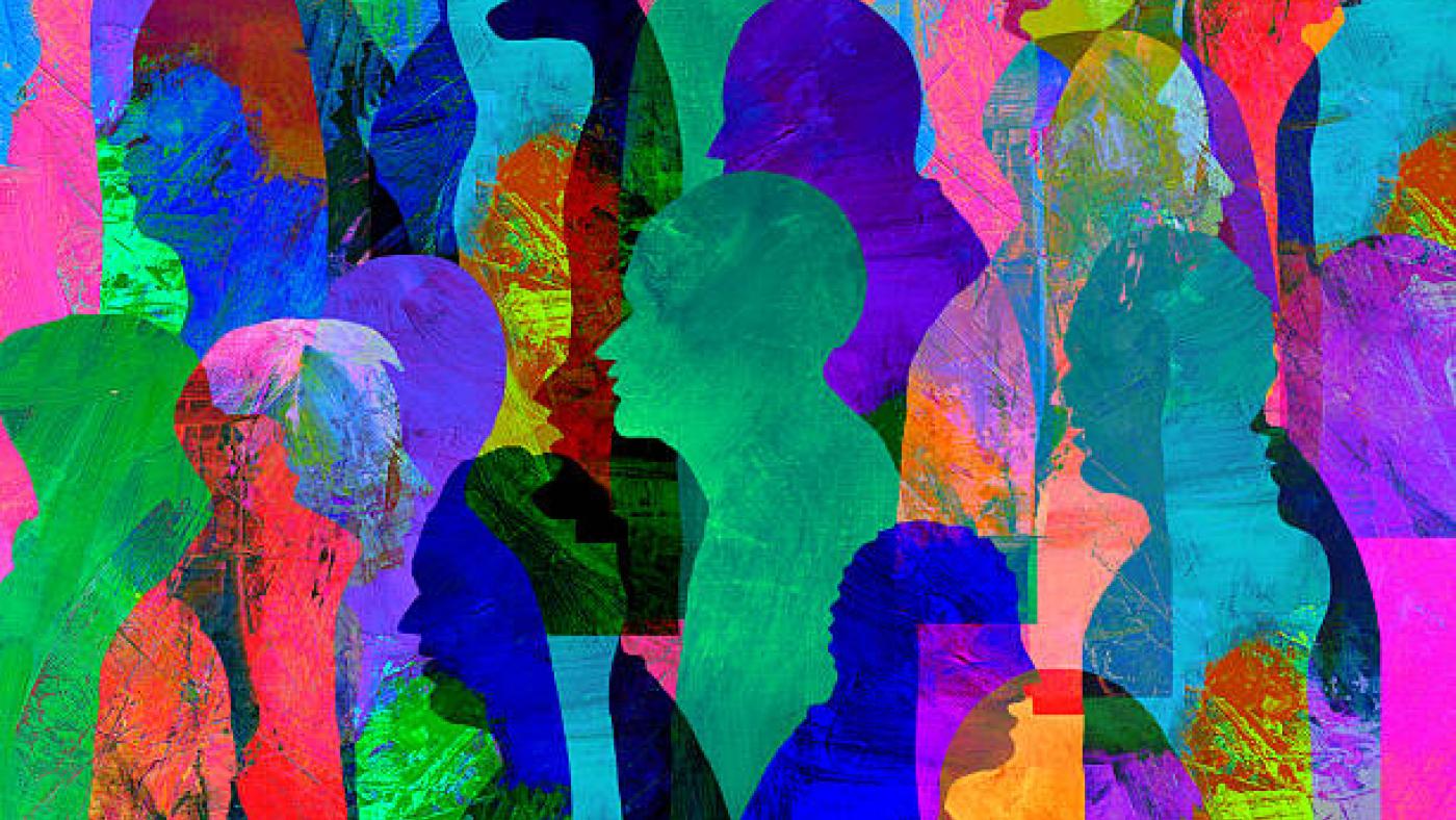 An abstract illustration of a crowd