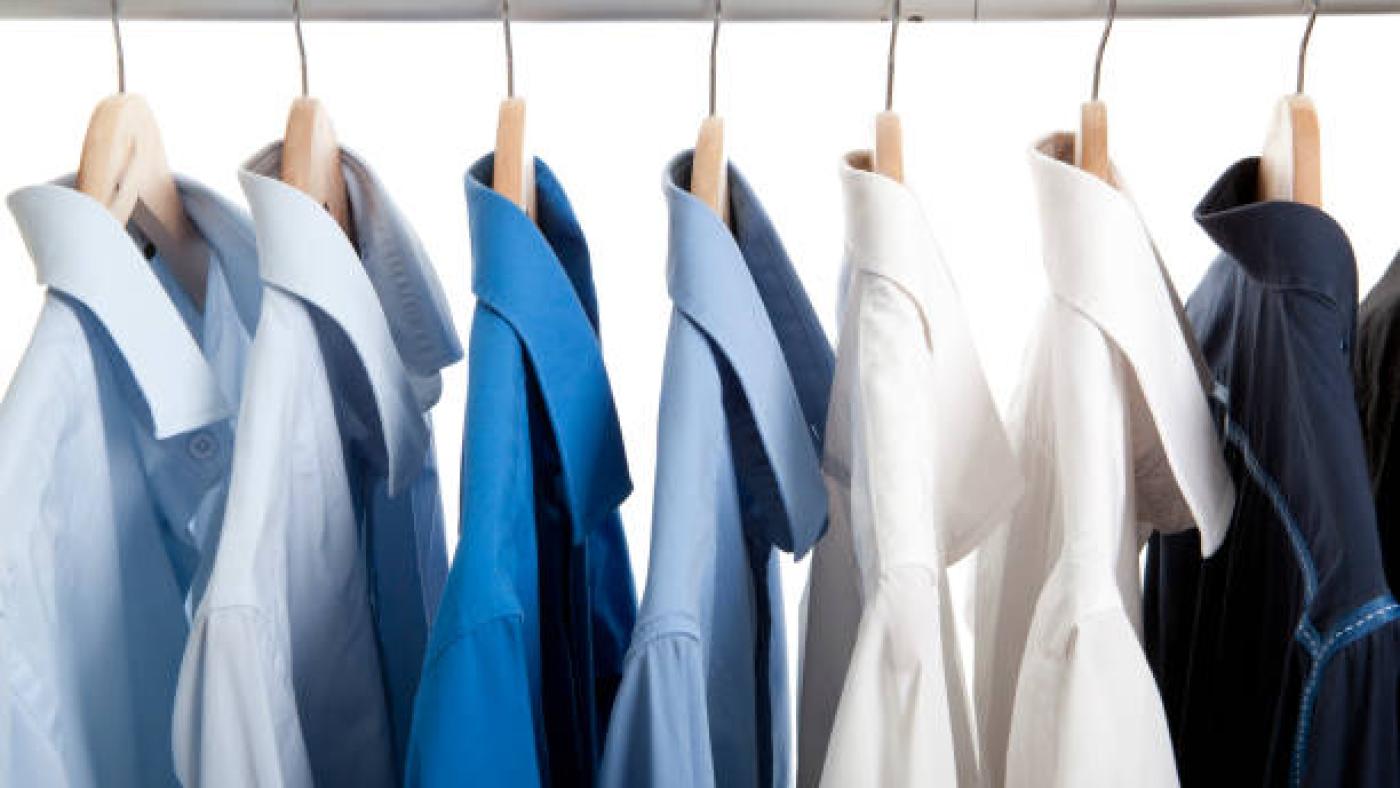 Professional clothing on rack