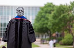 Bishop dressed for commencement