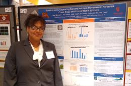 Layla Stenson presenting at U of M LSSURP/SOAR-REEU poster symposium