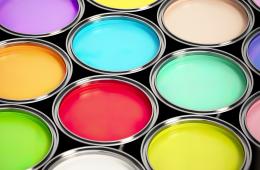 Paint cans of various colors (stock)