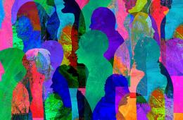 An abstract illustration of a crowd