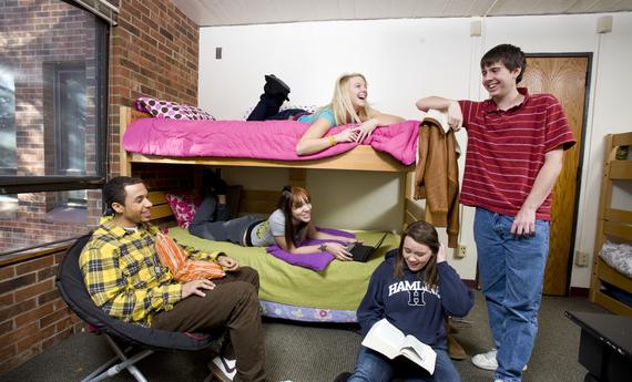 On Campus Housing with Hamline students in a dorm