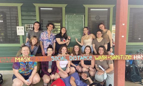 Students in a study abroad at Belize