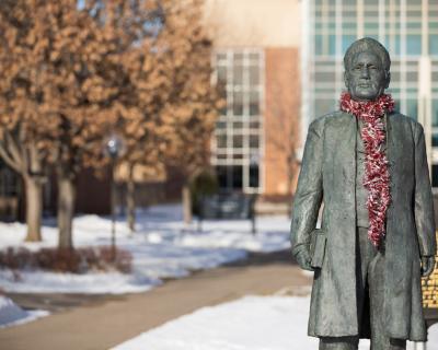 statue on campus