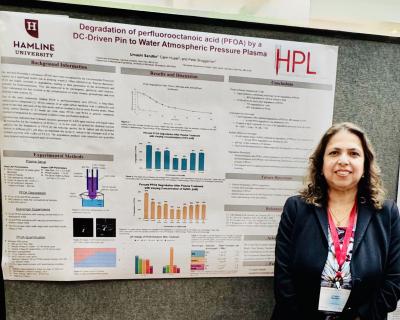 Urvashi Sandhir presenting at conference