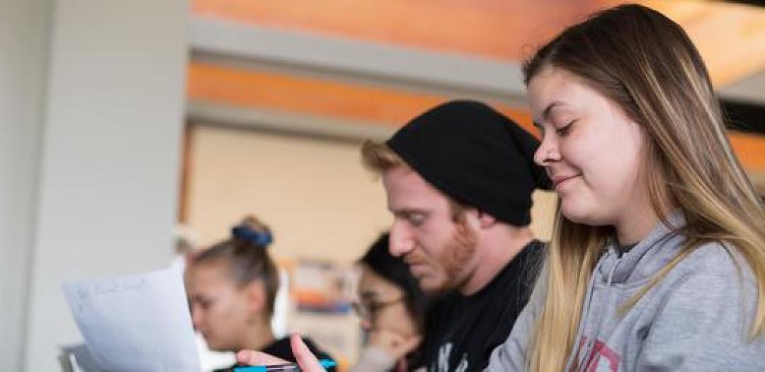 Small group of students in the classroom