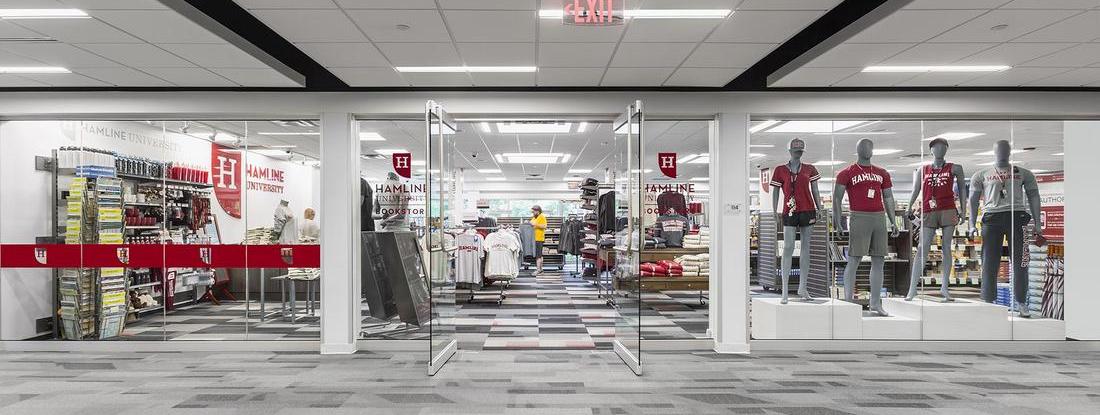 Entance of Hamline Bookstore