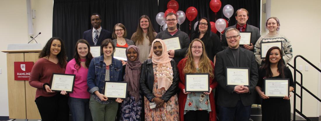 Hamline students receiving student activities awards