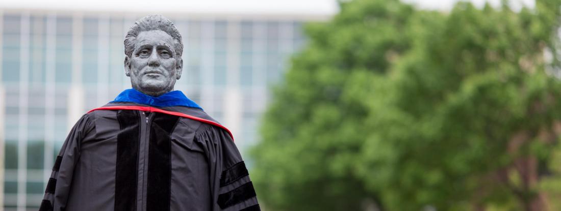 Bishop dressed for commencement