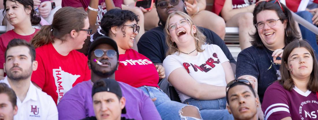 Alumni Weekend, students in stadium