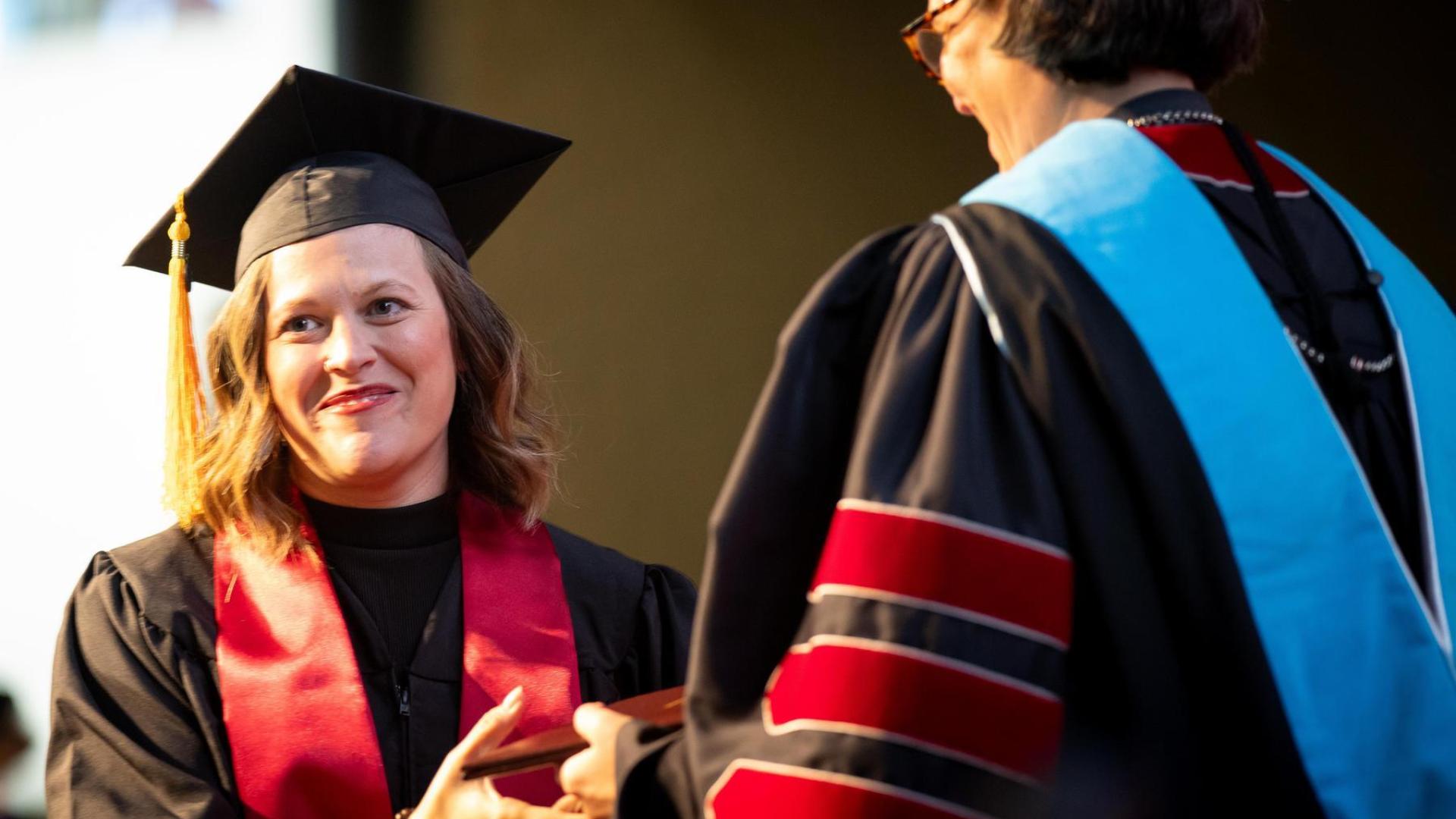 Graduate student at Commencement