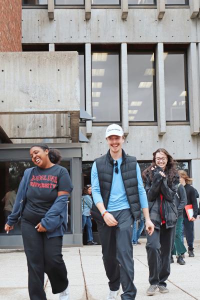 Students on a tour of Hamline