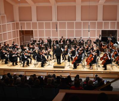Orchestra performance at Sundin Music Hall at Hamline University